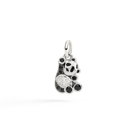 Charm Dodo DoDo Nature in Argento Diamante Black 0.11 Ct DMC6034-PANDA-DBXAG - DMC6034-PANDA-DBXAG